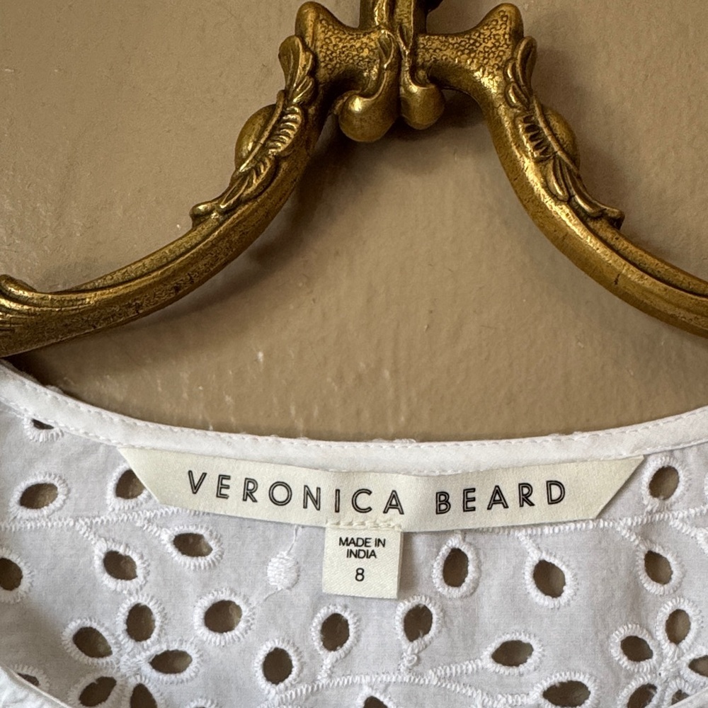 Veronica Beard White Eyelet Dress Size 8 - Picture 3 of 5